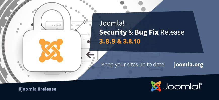 Joomla! 3.8.9 e Joomla 3.8.10 due versioni nuove in poche ore